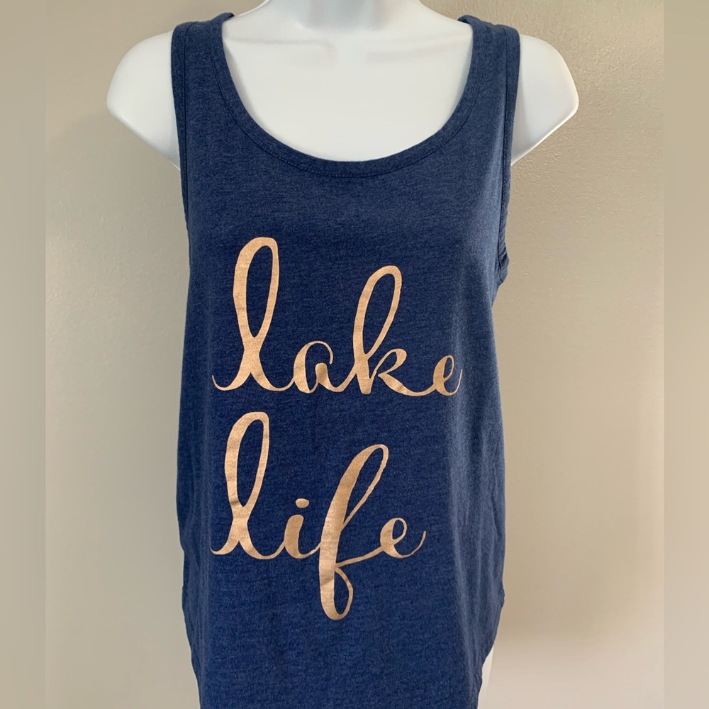 Natural Reflections Blue Tank Top Lake Life
